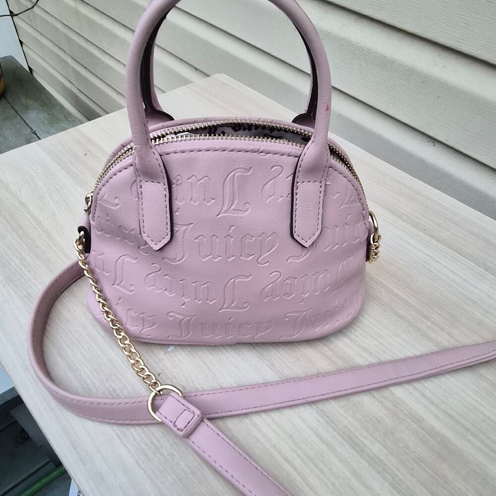 Juicy Couture Pink Embossed Crossbody mini Satchel - Picture 3 of 11